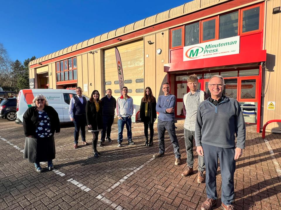 Minuteman Press Bath, England &#x002013; Exterior Team Photo.