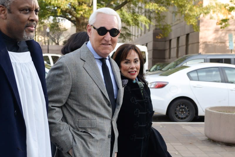 Former Trump campaign adviser Stone arrives for his criminal trial at the U.S. District court in Washington