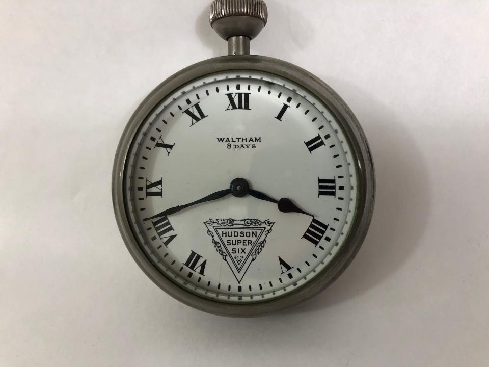 In addition to pocket watches, Waltham made beautiful dashboard clocks like this ($599) for Hudson and other early automakers.