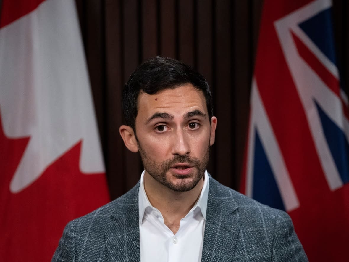 Stephen Lecce served nearly three years as Ontario's education minister in the Doug Ford government. He is seeking re-election as the Ontario PC candidate in the riding of King-Vaughan.  (Nathan Denette/The Canadian Press - image credit)