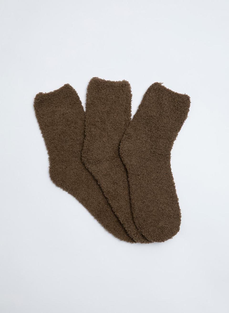 5) Fuzzy Plush Socks