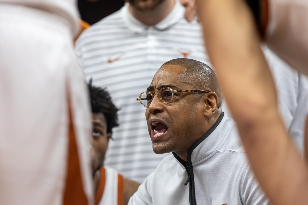 How acting Texas head coach Rodney Terry and the Longhorns navigate the remainder of the 2022-23 season after Chris Beard's dismissal will determine where the program goes, including whether its two five-star commitments remain. (David Buono/Icon Sportswire via Getty Images)