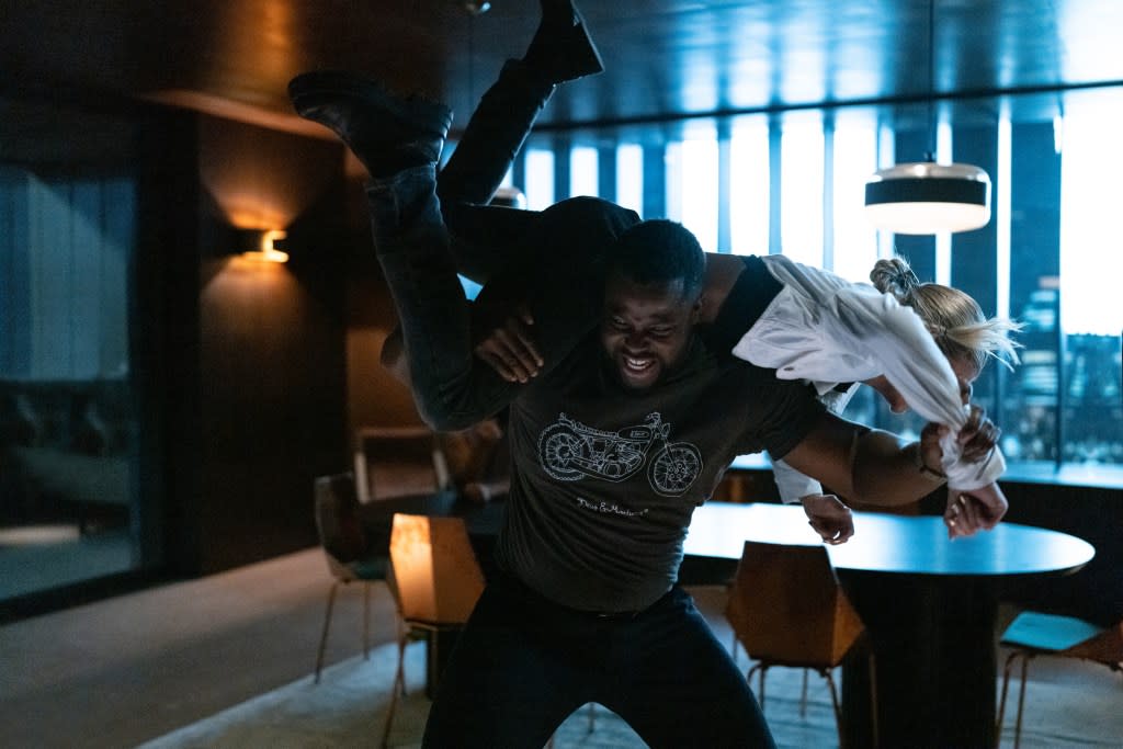 Winston Duke is Dan Tucker in “The Fall Guy,” directed by David Leitch. (Credit: Eric Laciste/Universal Pictures)