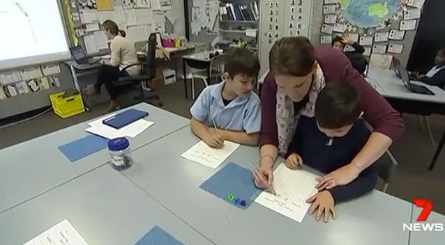 Ms Saraikin returned to the school to teach after being taught by Mrs Mackay as a child. Source: 7 News