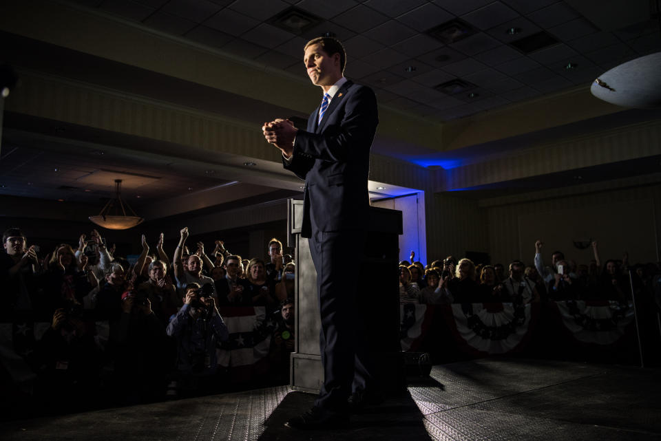 Democratic candidate Conor Lamb gives his victory speech in Canonsburg, Pa. (Photo: Salwan Georges/Washington Post via Getty Images)