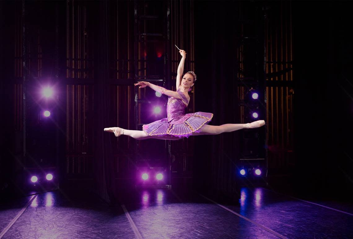 A dancer performs in Carolina Ballet’s “The Nutcracker.”