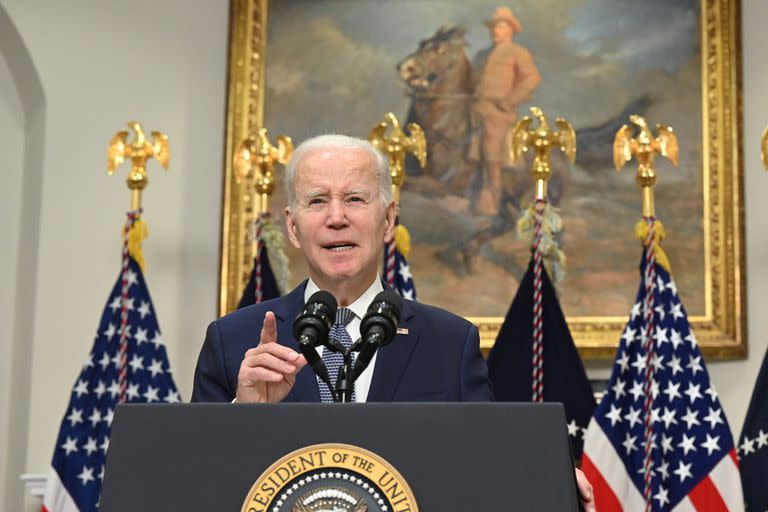 Joe Biden en su comunicación de hoy sobre el sistema financiero