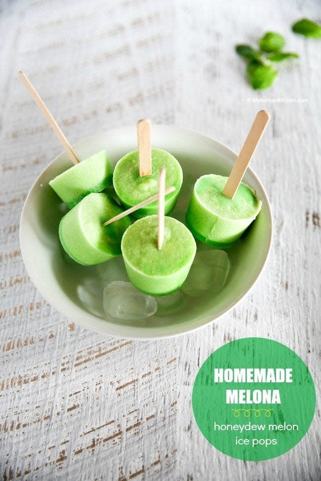 Honeydew Melon Ice Pops