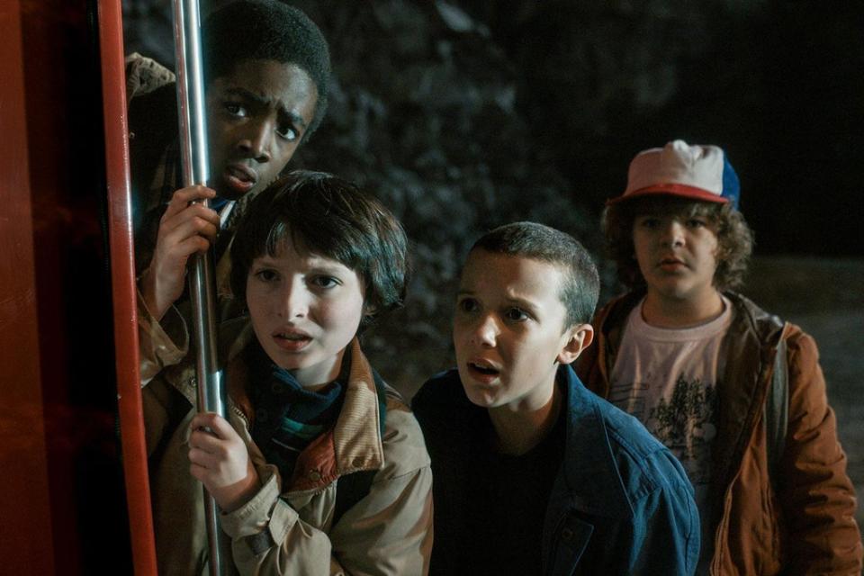 Quadruple trouble: Lucas, Mike, Eleven and Dustin (Netflix)