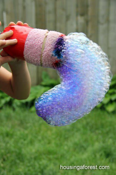 DIY Rainbow Bubble Snakes