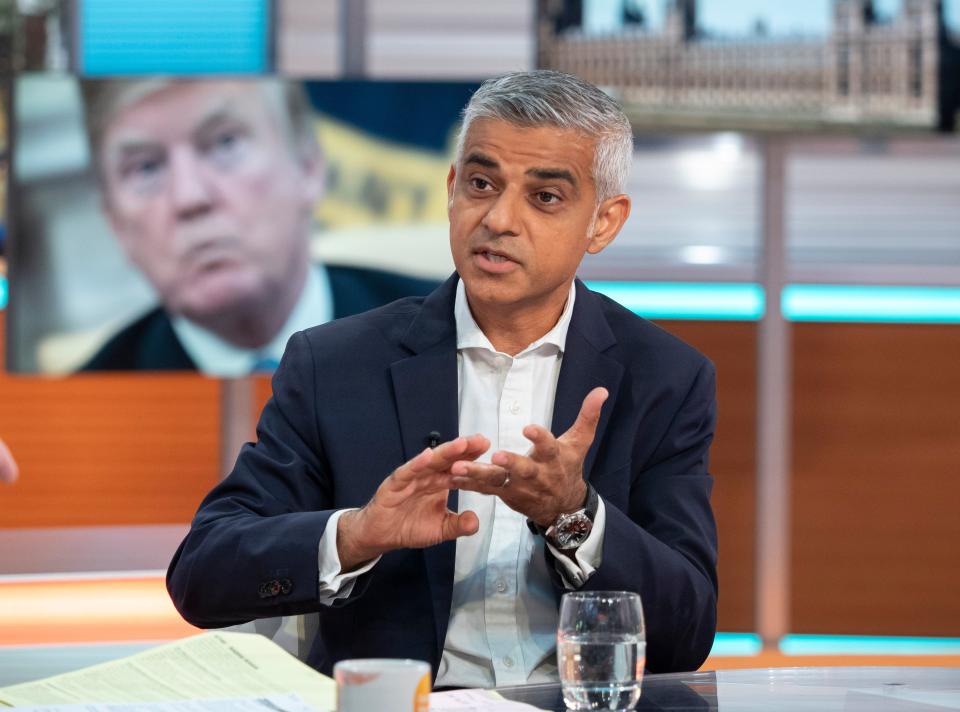 Sadiq Khan appeared on Good Morning Britain to speak about the Donald Trump protest. (REX)