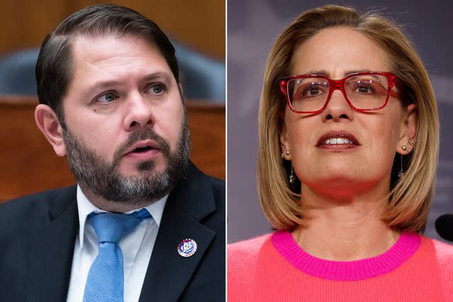 Tom Williams/CQ-Roll Call, Inc via Getty; Anna Moneymaker/Getty Congressman Ruben Gallego hopes to earn Democrats' support after incumbent Arizona Sen. Kyrsten Sinema switched her party affiliation to independent