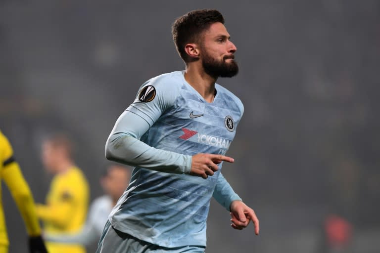 Giroud's first goal of the campaign helped Chelsea edge out BATE