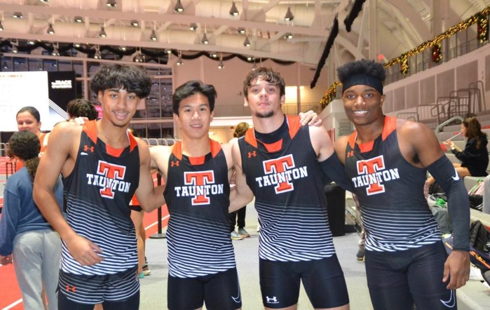 Taunton’s Xavier Spencer, Jonathan Trinh, Jose Touron and Dmitrius Shearrion.