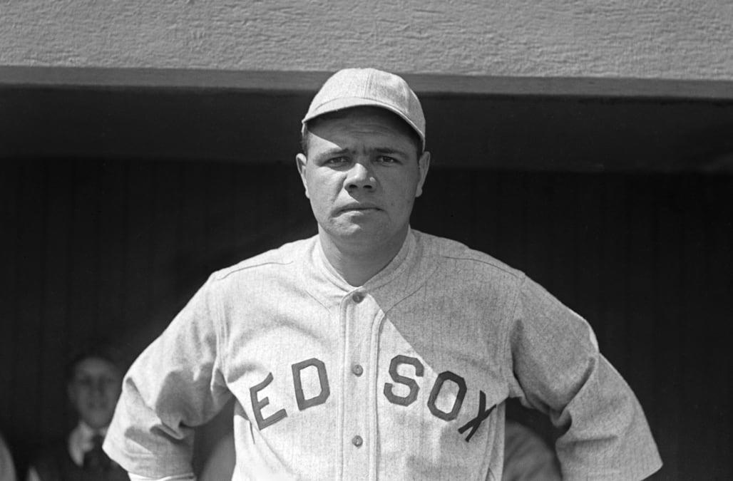 Babe Ruth In Red Sox Uniform