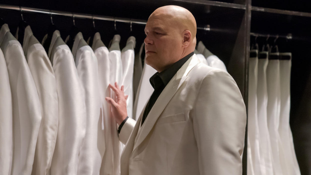  Wilson Fisk (Vincent D'Onofrio) in his closet in Daredevil. 