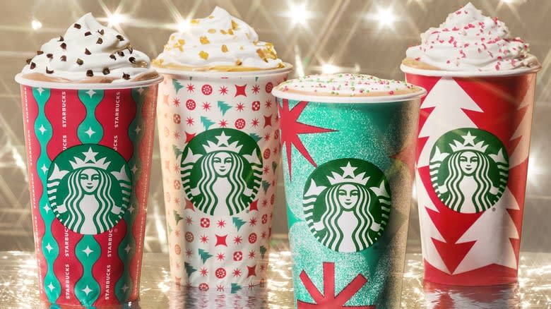 Starbucks' winter seasonal hot drinks