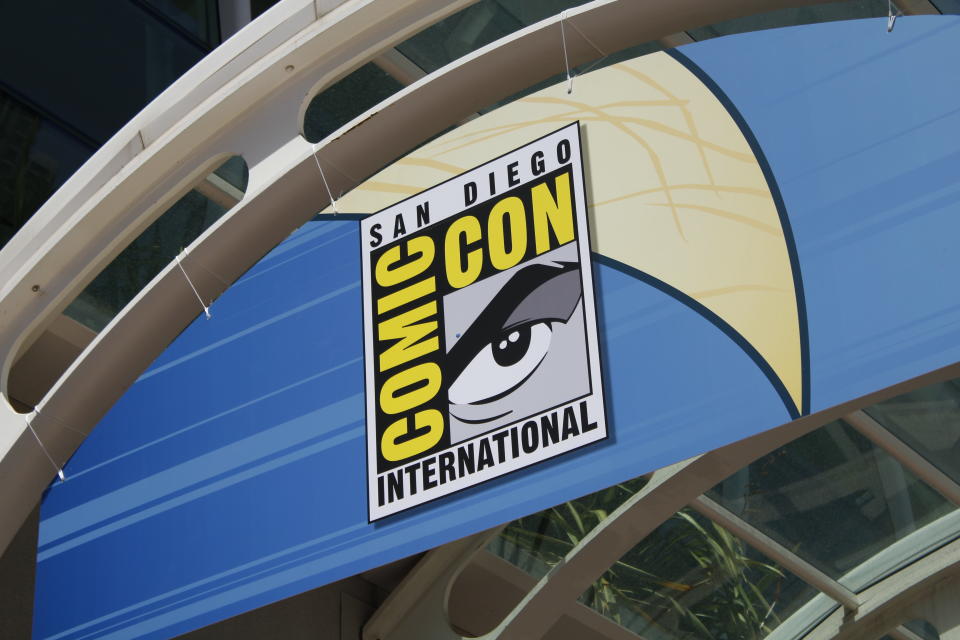 San Diego, CA, USA - July 15, 2012: A sign photographed from outside the annual San Diego Comic-Con International at the San Diego Convention Center on Sunday July 15th, 2012 in San Diego, California.