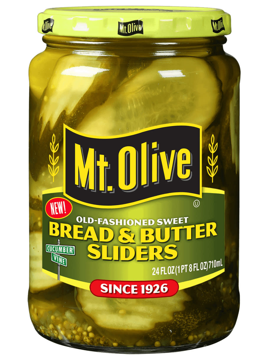 A jar of Mt. Olive pickles, which does not say the word “pickle” on it.  (Target)