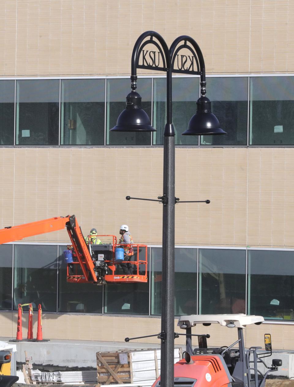 Construction continues at the Crawford College of Business and Entrepreneurship at Kent State University on Tuesday, March 12, 2024, in Kent, Ohio. [Phil Masturzo/ Beacon Journal]