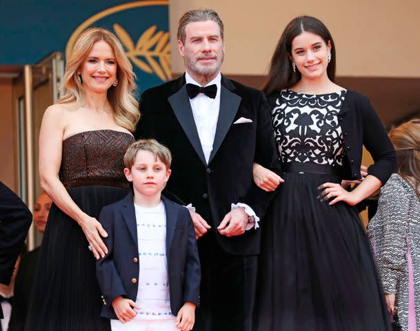 Vianney Le Caer/Invision/AP/REX/Shutterstock Kelly Preston and John Travolta with their kids Benjamin and Ella