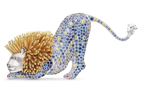 Lion brooch designed by Evans Mbugua for Chaumet
