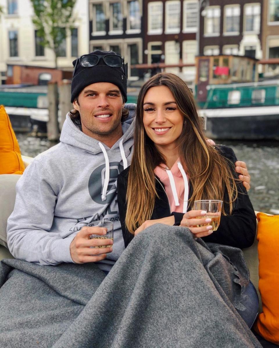 <p>Astrid (from Nick's season of <em>The Bachelor</em>) and Kevin (a <em>Bachelorette Canada </em>and <em>Bachelor Winter Games</em> alum) hit it off all summer long on <em>Bachelor In Paradise</em> season five, but they had an emotional breakup before the season ended. </p><p>By the reunion special, however, they decided to give things another shot and got back together. Astrid packed up and moved to Canada to be with the smokin' hot firefighter, and the two fan faves got engaged in Toronto in August 2019. Yay!</p>