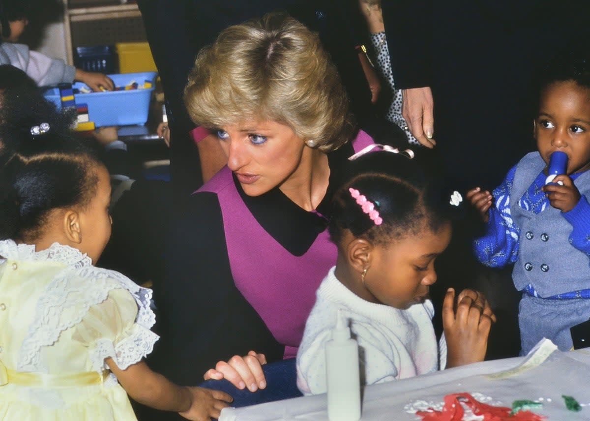Princess Diana with homeless children at the Urban Family Center on New York’s Lower East Side in February1989 (Alamy Stock Photo)