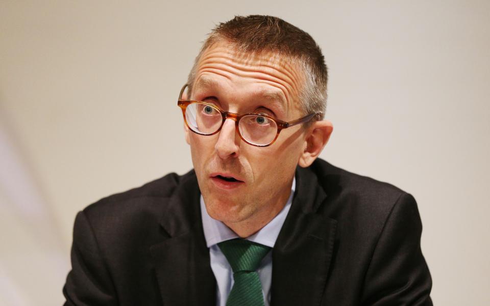 Deputy Governor for Prudential Regulation and Chief Executive Officer of the Prudential Regulation Authority Sam Woods speaks during the Bank of England's financial stability report at the Bank of England in the City of London. (Photo by Jonathan Brady/PA Images via Getty Images)