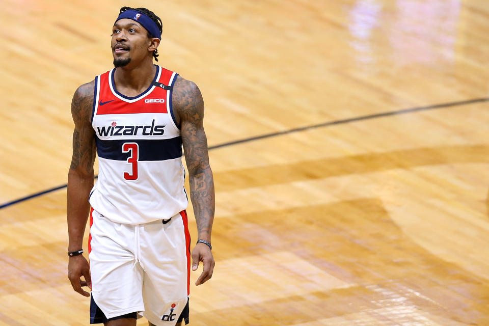 Bradley Beal has not hidden his frustration with the Washington Wizards' mounting losses. (Jonathan Bachman/Getty Images)