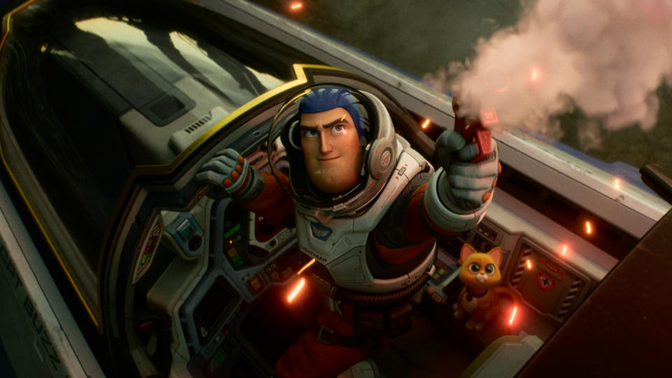 Chris Evans as Buzz Lightyear in a scene from Lightyear