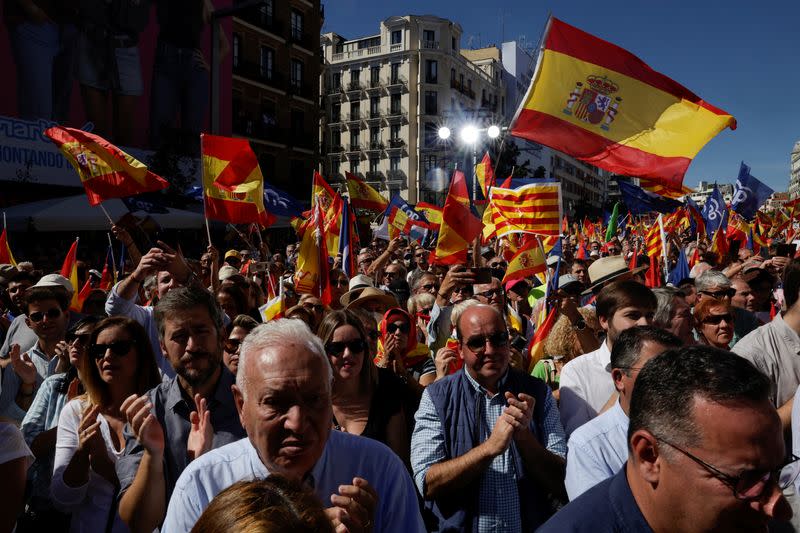 Spain's opposition People's Party holds a rally against a possible amnesty for Catalan separatist leaders, Madrid