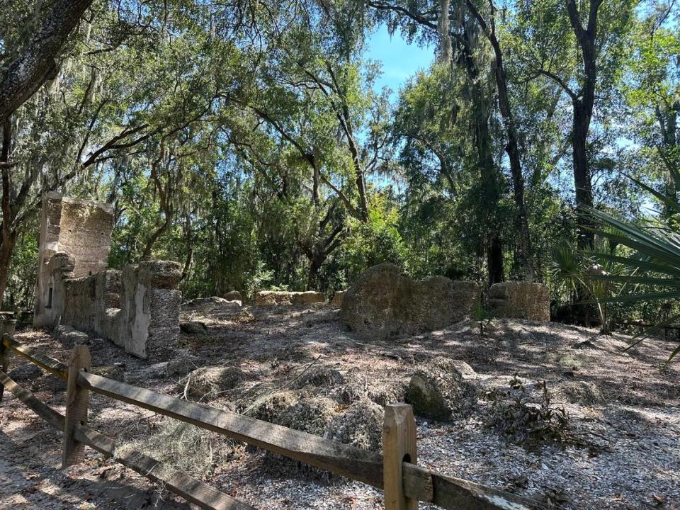 A rear, exterior view of the the main house at the Stoney-Baynard Ruins in Sea Pines on Hilton Head Island 