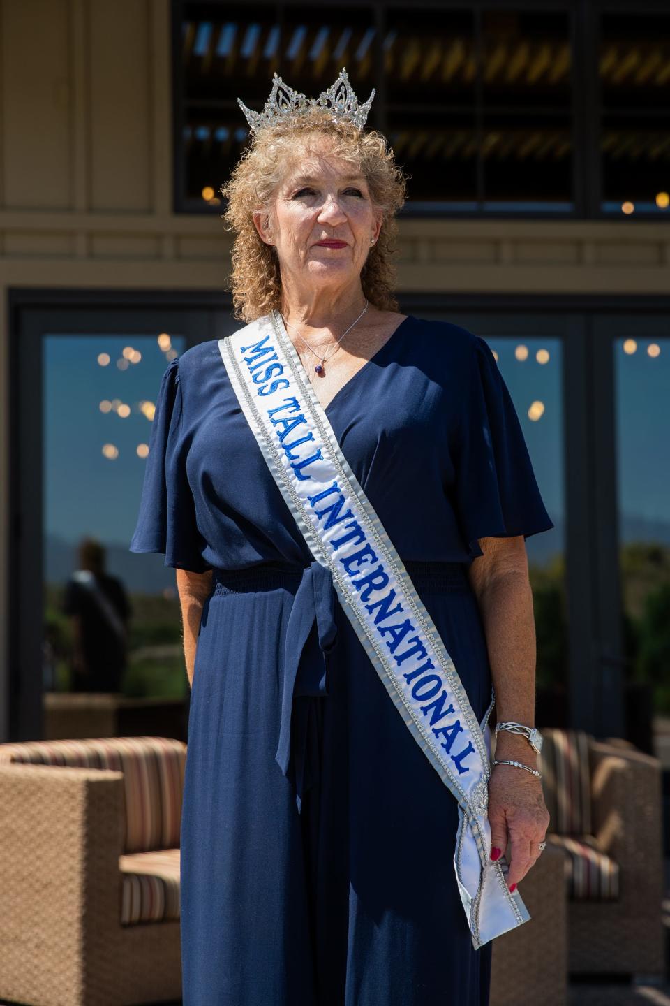 Mary Elemen, crowned Miss Tall International in July 2022, poses for a portrait at Jake's Spoon in Wickenburg on May 19, 2023.