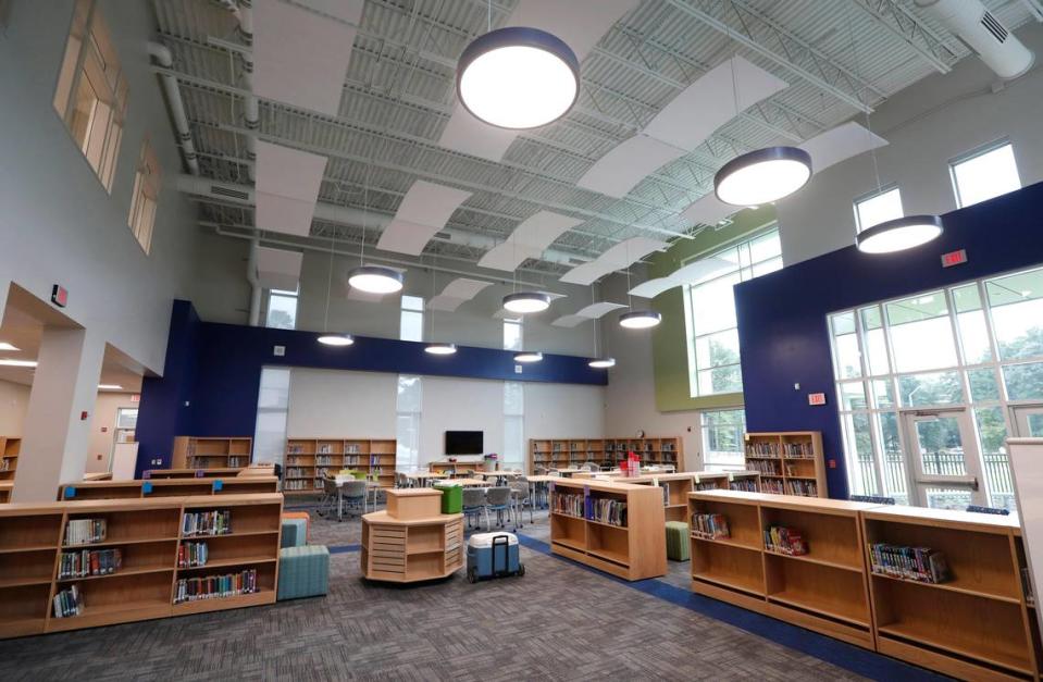 The media center at North Ridge Elementary School on Wednesday, August 21, 2019.