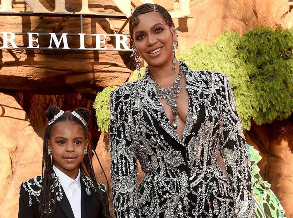 Beyonce, Blue Ivy, premiere of "The Lion King" 