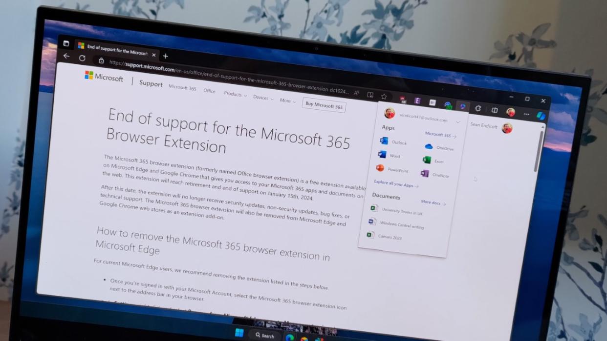  Microsoft 365 browser extension. 