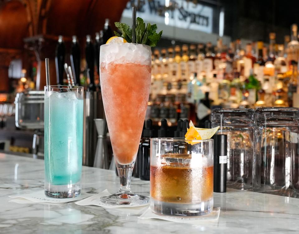 The Service Bar restaurant at Middle West Spirits has reopened, offering a selection of cocktails including the Something Blue, the Sherry Cobbler and the barrel-aged Old Fashioned.