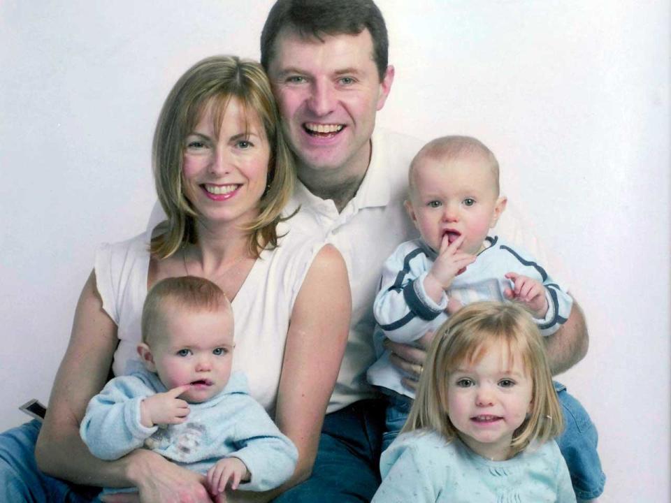 Gerry and Kate McCann with their children. Madeleine is lower right. / Credit: Spindrift