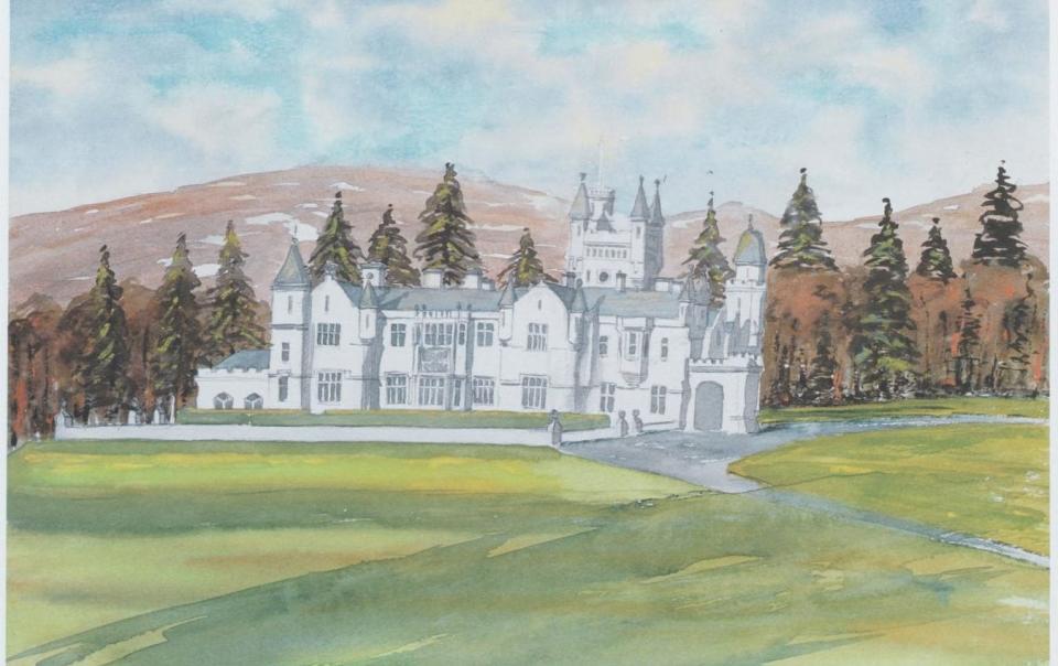 A painting of Balmoral Castle by King Charles