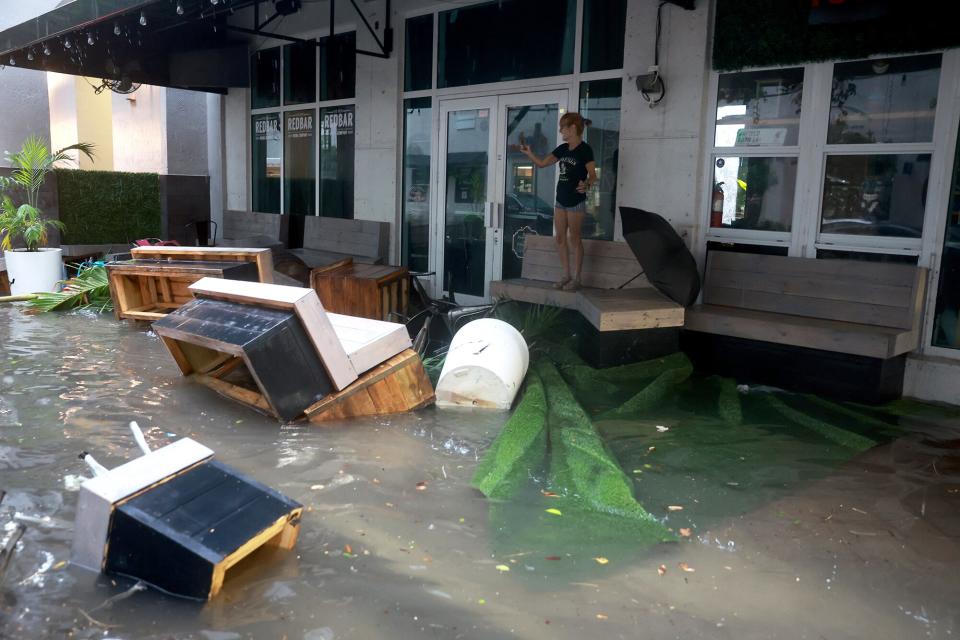 Storm flooding Miami, Florida