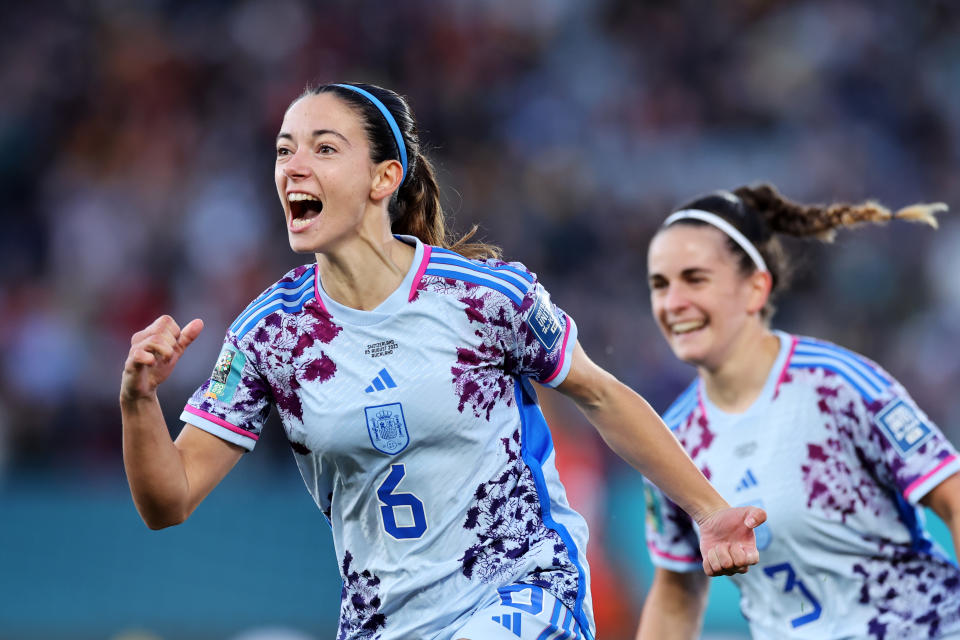 Aitana Bonmati (left) will look to lead Spain past Netherlands in the quarterfinals of the 2023 Women's World Cup. (Photo by Jan Kruger/FIFA via Getty Images)