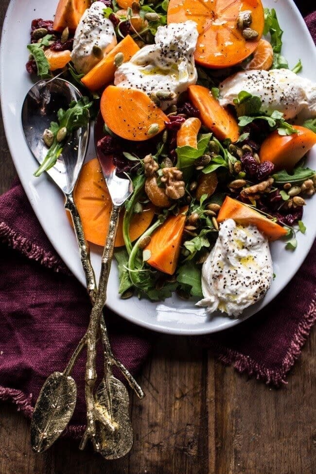 All I'm saying is that you could become a pro at prepping this salad throughout fall and then serve it as your signature side dish once Thanksgiving rolls around. Your relatives will flip for the crisp, sweet persimmons and the soft burrata. Recipe: Harvest Cranberry, Persimmon, and Burrata Salad 