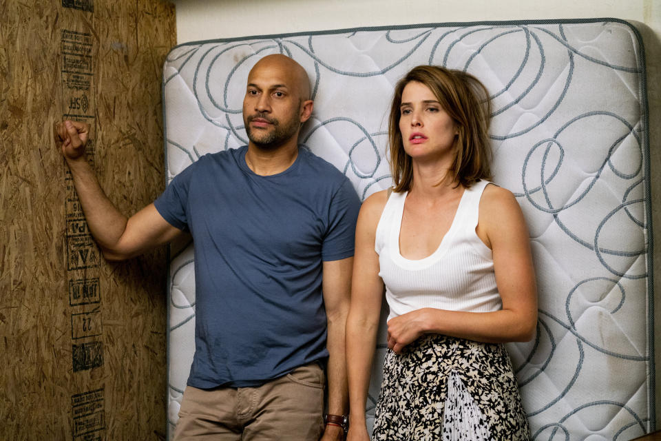 Keegan-Michael Key and Cobie Smulders in "Friends from College" (Photo: Barbara Nitke/Netflix)