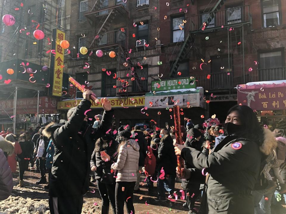 每年的農曆春節，華社湧入大批遊客一起慶祝。(記者顏嘉瑩／攝影)