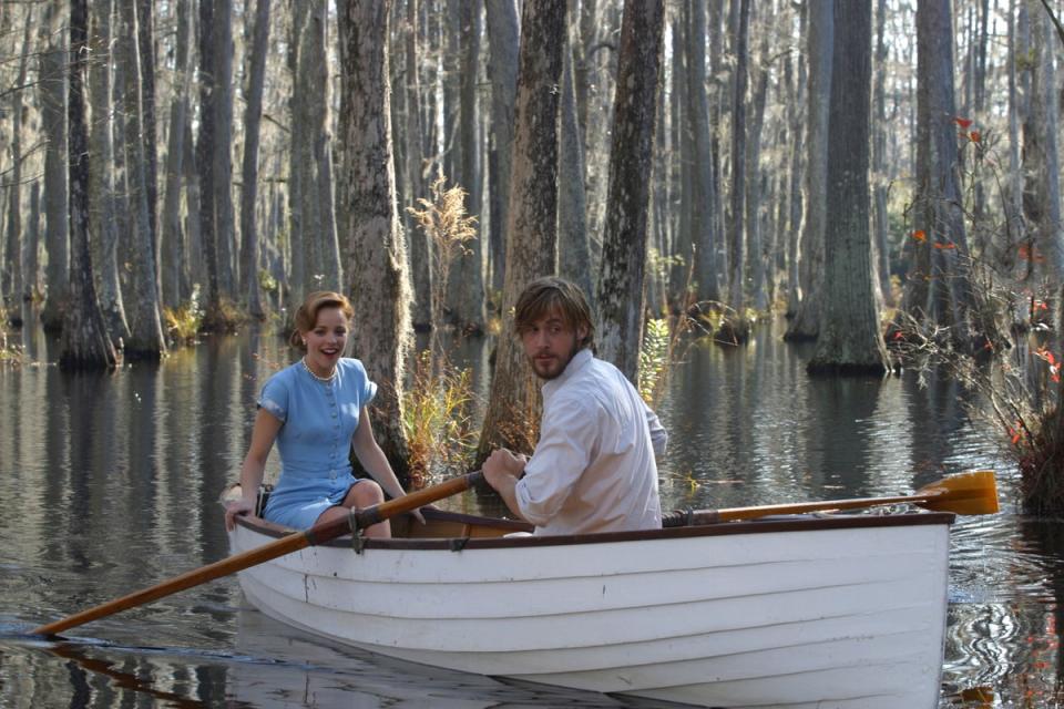 The rowing boat scene is set in summer but was filmed in chilly winter temperatures (New Line/Kobal/Shutterstock)