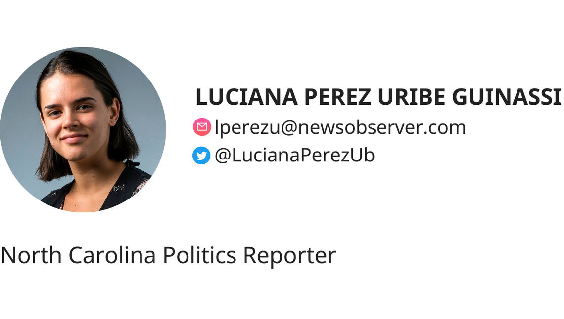 Luciana Perez Uribe Guinassi reports on North Carolina politics.
