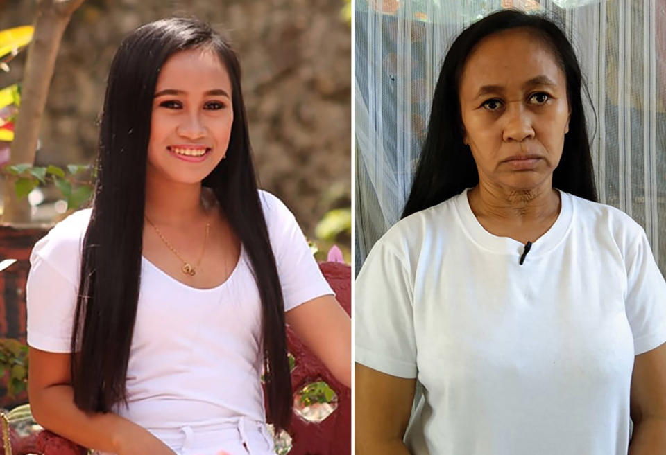 Raizel Calago before and after. Source: Jam Press/Australscope