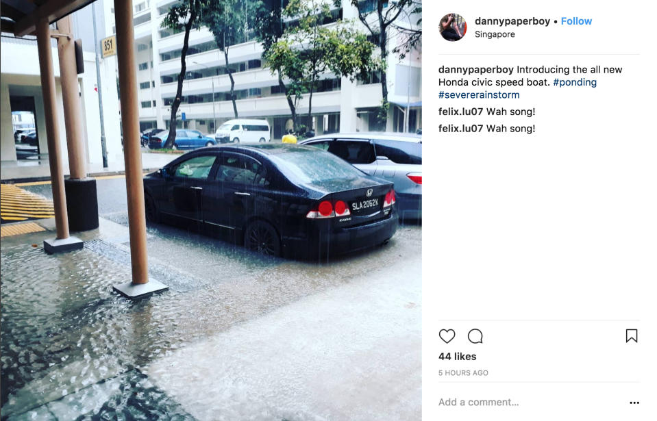 Hilarious posts on the flash floods in Singapore