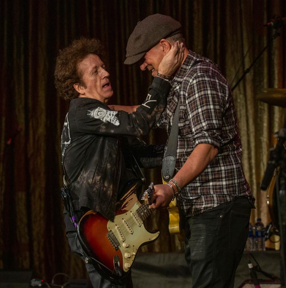 Bruce Springsteen performs with Willie Nile at Bob's Birthday Bash at the Light of Day 20th Anniversary celebration at the Paramount Theatre in Asbury Park on Jan. 18, 2020.